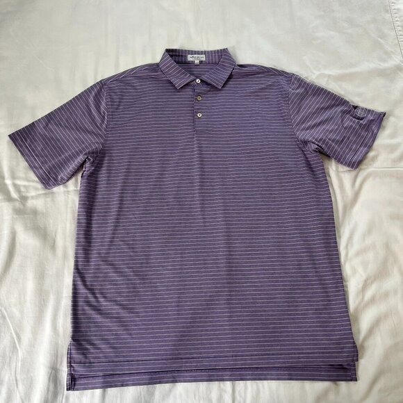 Peter Millar Other - Share Peter Millar Summer Comfort Golf Polo Men's Extra Large White Purple Short